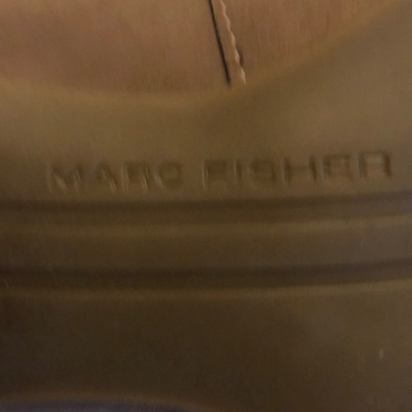 Tan suede leather wooden stacked heel 2” loafers. - Picture 4 of 4